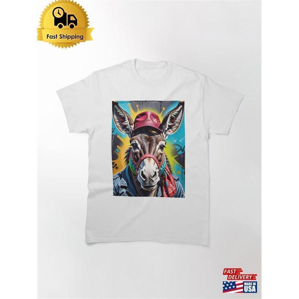 Cool Donkey Baseball Cap Urban Animal Humor Unisex T-Shirt